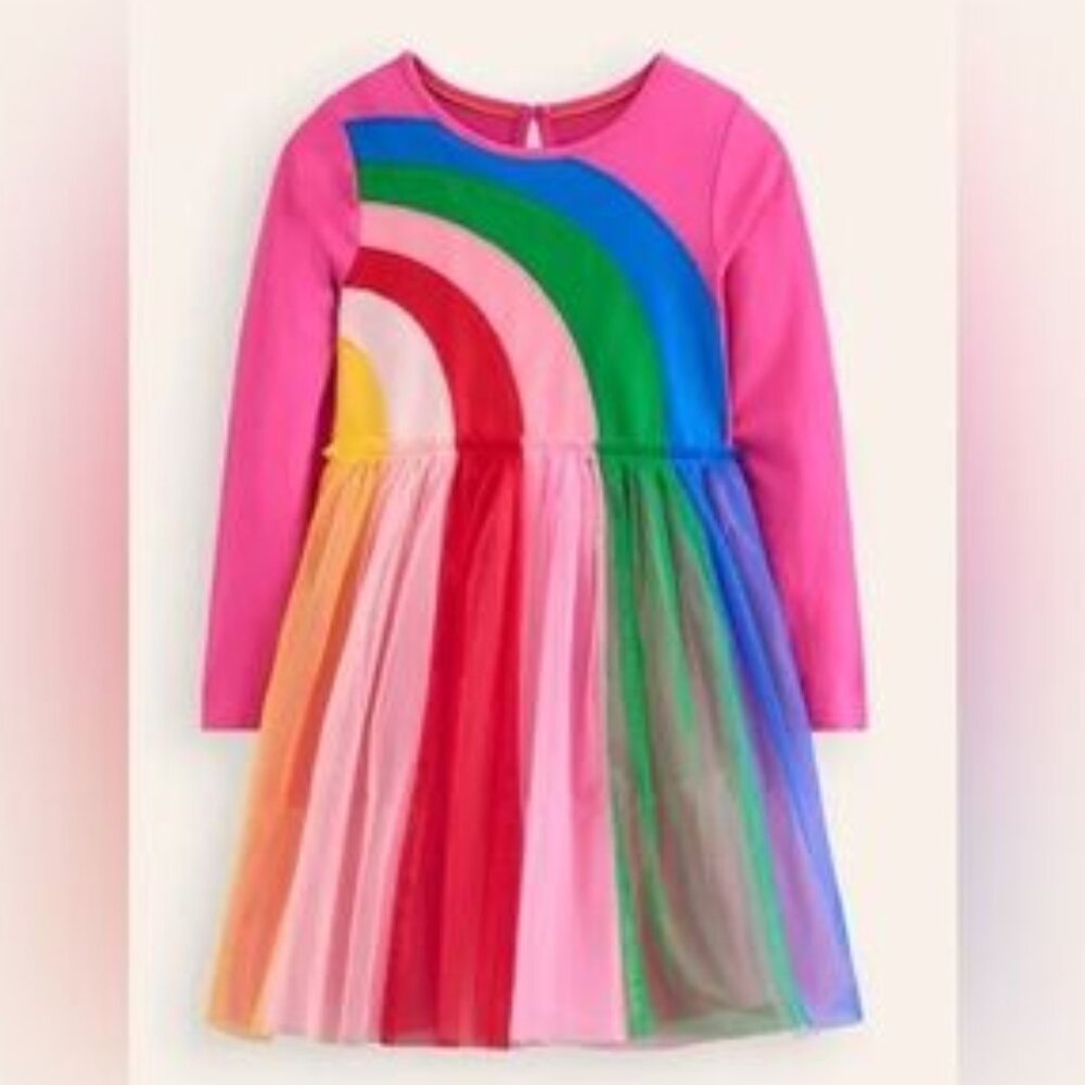 Mini Boden Rainbow Tulle Dress-size 11/12 Y